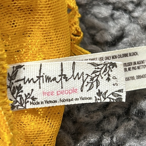 Free People Ella Lace Longline Bralette Yellow Gold Size small - Picture 9 of 12